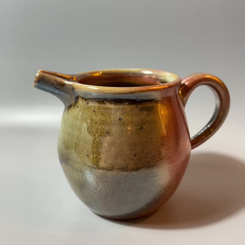 柴燒落灰金彩茶海 / 公道杯 / 小平凡手作 - 茶壺/茶杯/茶具 - 陶 