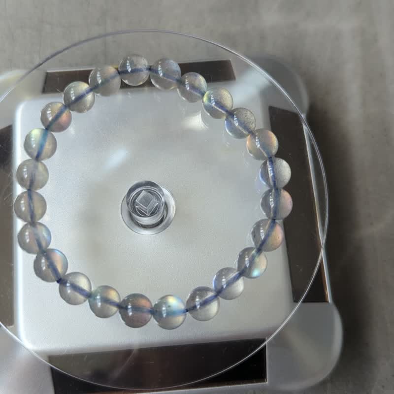 Natural labradorite crystal bracelet [7mm] - Bracelets - Crystal Silver