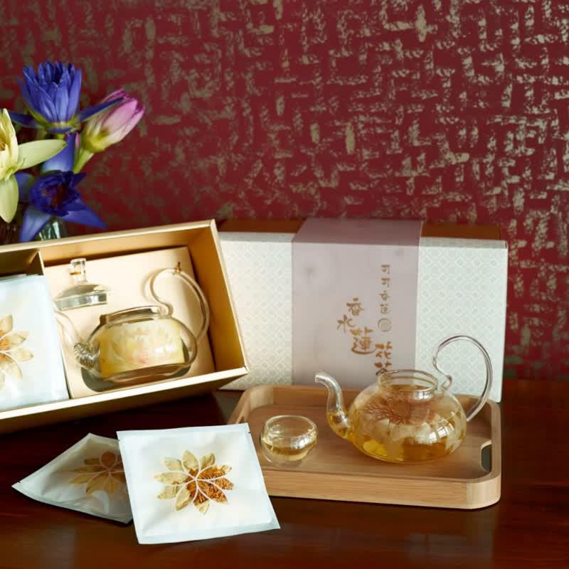 Selected gift box/lotus tea (pot) gift box/exclusive sale - ชา - แก้ว สีเหลือง