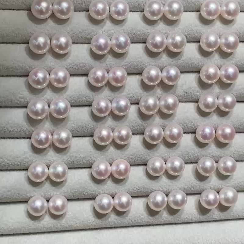 極光之域Akoya強光海水珍珠真珠單珠耳環5.5mm8.5mm9mm18K金針耳 - 耳環/耳夾/耳骨夾 - 珍珠 白色