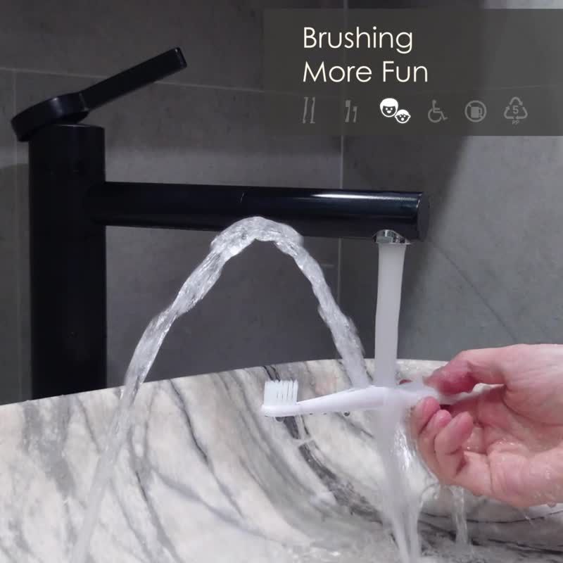 Flow T Brush - 6合1流線牙刷 - 刷頭X1 - 牙刷/口腔清潔 - 塑膠 多色