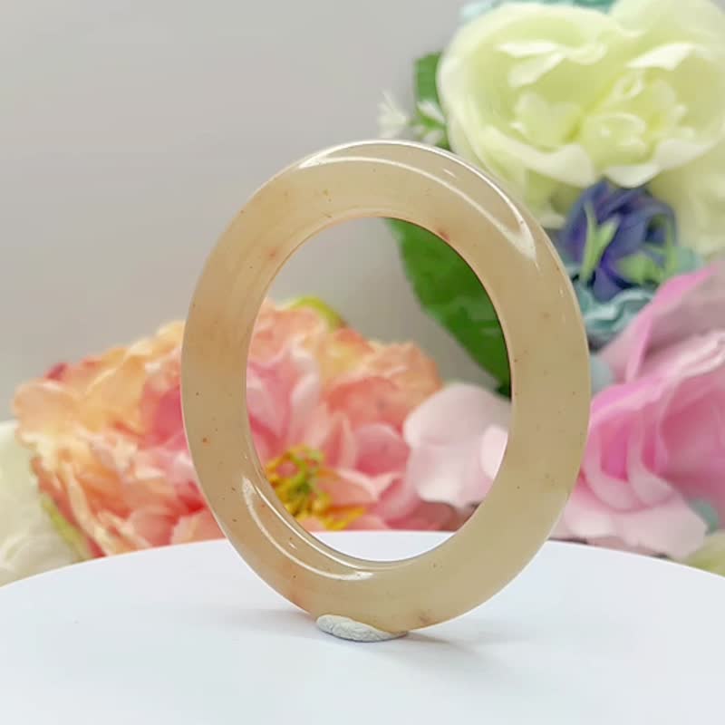 NO.154藕粉冰糖圓鐲 紅糖桂花糕 內徑 50MM 圈口 佘太翠玉鐲 手環 - 手鍊/手環 - 玉石 多色