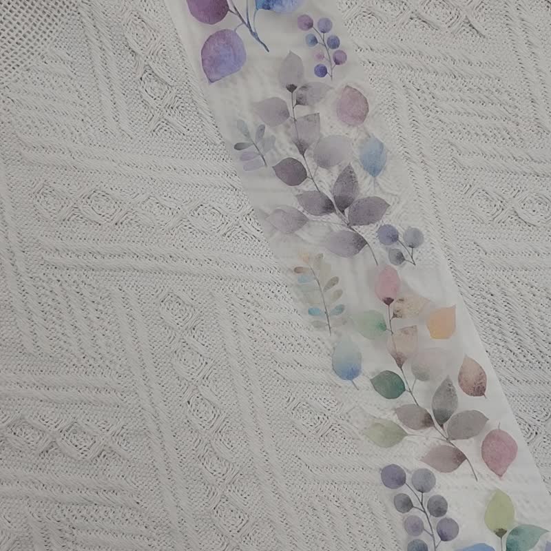 水彩葉片 PET膠帶 - 膠紙/膠帶/紙膠帶 - 其他材質 