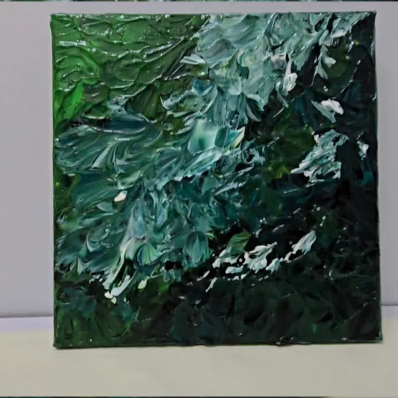 壓克力畫/丙烯抽象藝術/手作療癒【Lucky Love-森息】送禮祝福 - 擺飾/家飾品 - 壓克力 