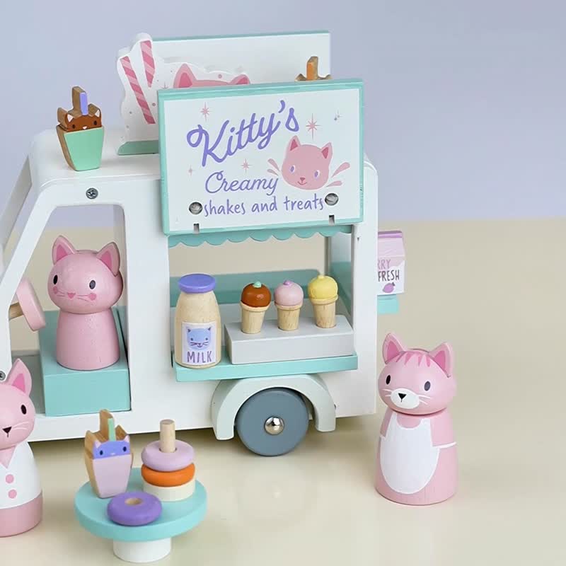 凱蒂奶昔嘟嘟車 - 寶寶/兒童玩具/玩偶 - 木頭 多色