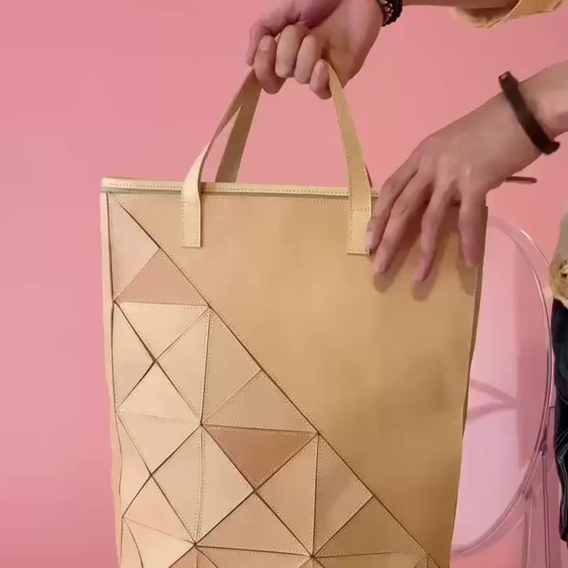 geometry. Large leather patchwork tote - Other - Genuine Leather 