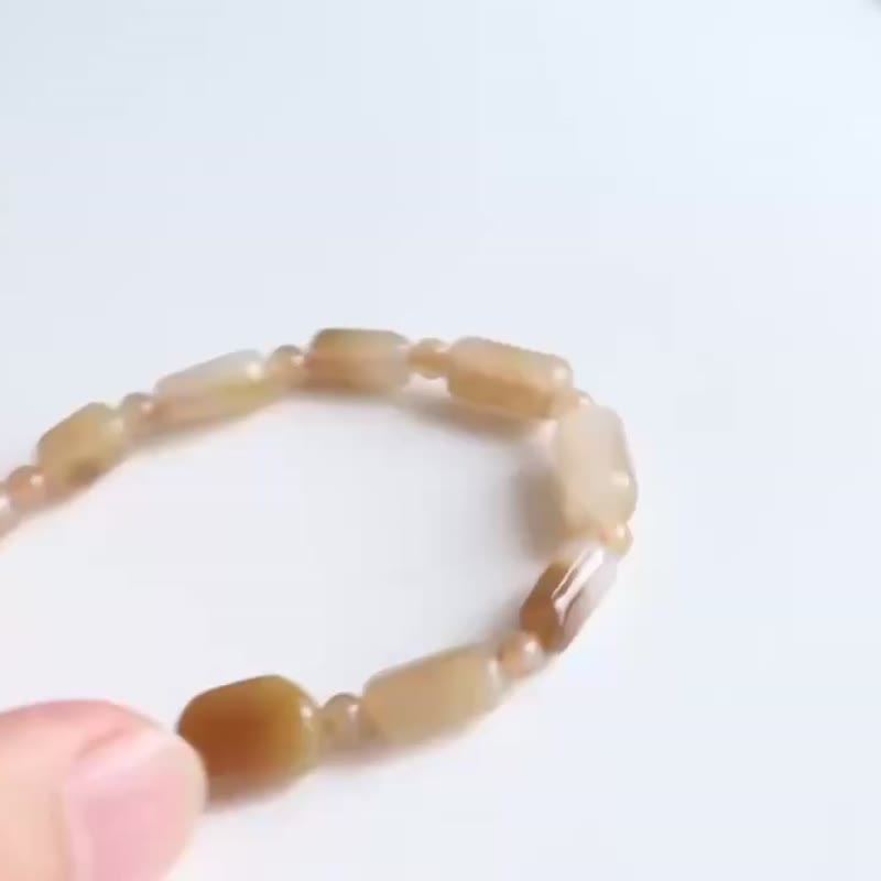 Natural Hetian jade bracelet boutique small seed material Xinjiang sugar white material - Bracelets - Jade 