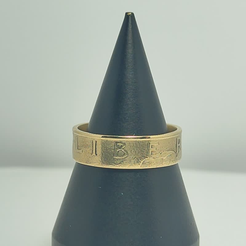 San Marino Coin Ring 200 lire 1995, San Marino Man Ring , Coin Ring San Marino - 戒指 - 其他金屬 