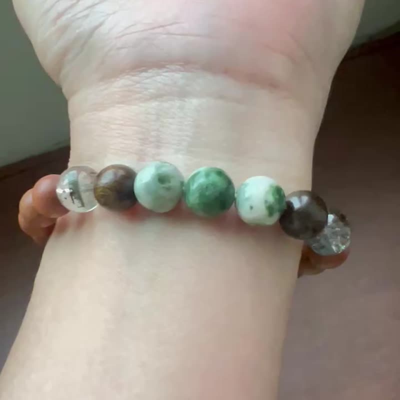 Green Phantom Mala Wood Bracelet - Bracelets - Wood Multicolor