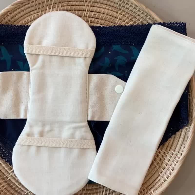 Foldable insert for reusable menstrual pad - Feminine Products - Cotton & Hemp White