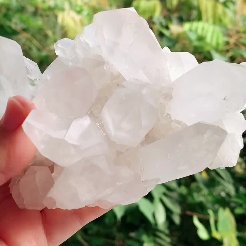 Crystal Corner 隅石丨冰晶白水晶簇196丨淨化丨療癒水晶法寶 - 擺飾/家飾品 - 水晶 