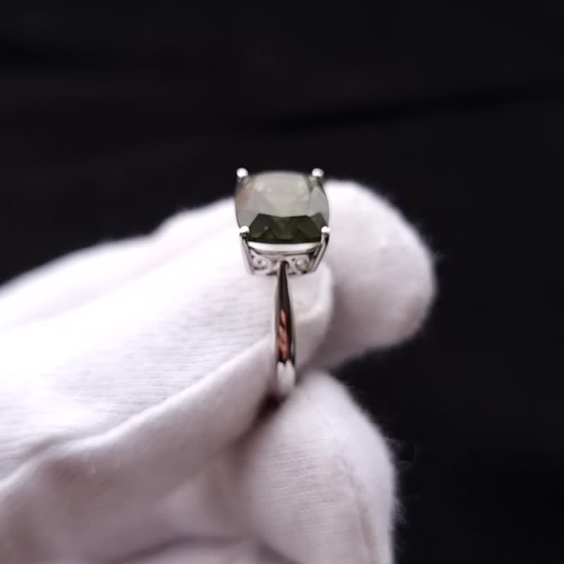 Moldavite Ring with Silver 925 - แหวนทั่วไป - เงิน 