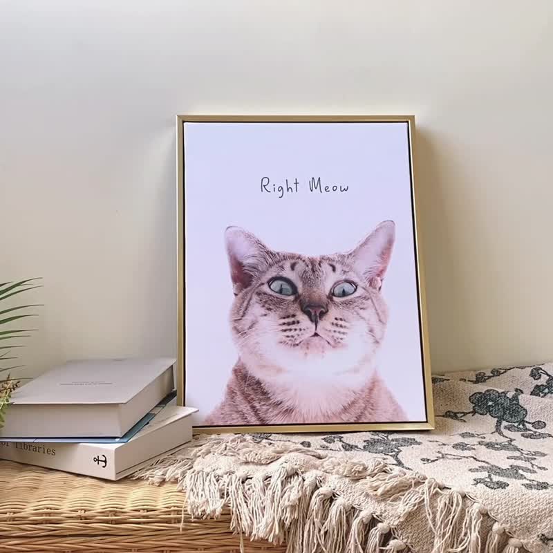 奴,給我過來 - 傲嬌貓咪攝影掛畫/生日送禮/家居佈置/玄關佈置 - 海報/掛畫/掛布 - 棉．麻 咖啡色