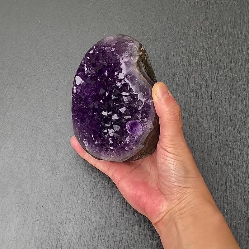 天然原礦頂級帝王紫 紫晶鎮 紫晶簇 紫水晶 開運財運水晶消磁手鍊 - 擺飾/家飾品 - 水晶 紫色