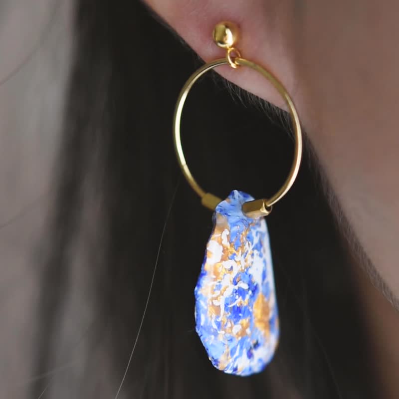 Resin Earrings & Clip-ons Multicolor - 【Earrings】The Secret of the Three Akita Sisters * Changeable Clip