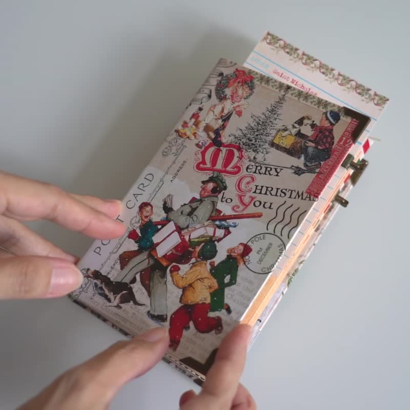 女生禮物/文具 Vintage Journal, Junk Journal, Scrapbooking, Christmas, Notebook - 筆記本/手帳 - 紙 