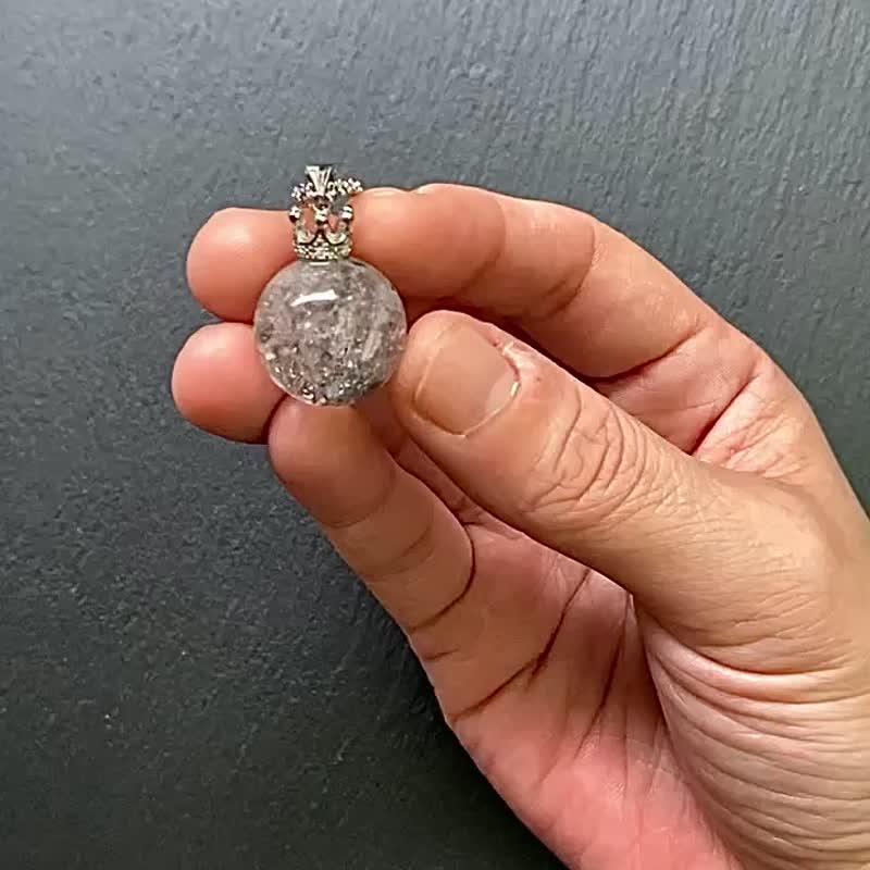 圓圓滿滿-皇冠彩虹閃靈鑽球 滿天星鈦鋼能量項鍊 平衡淨化七輪 - 項鍊 - 水晶 多色