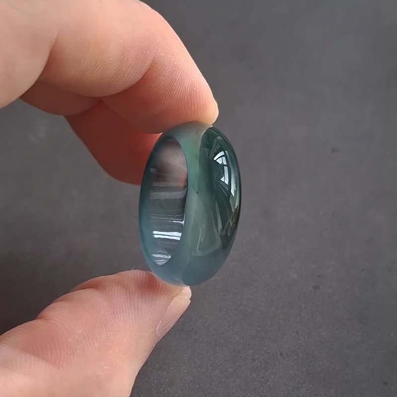 要有光 | 19mm天然危地馬拉翡翠戒圈玉戒指 | 男戒圈女戒圈 - 戒指 - 玉石 
