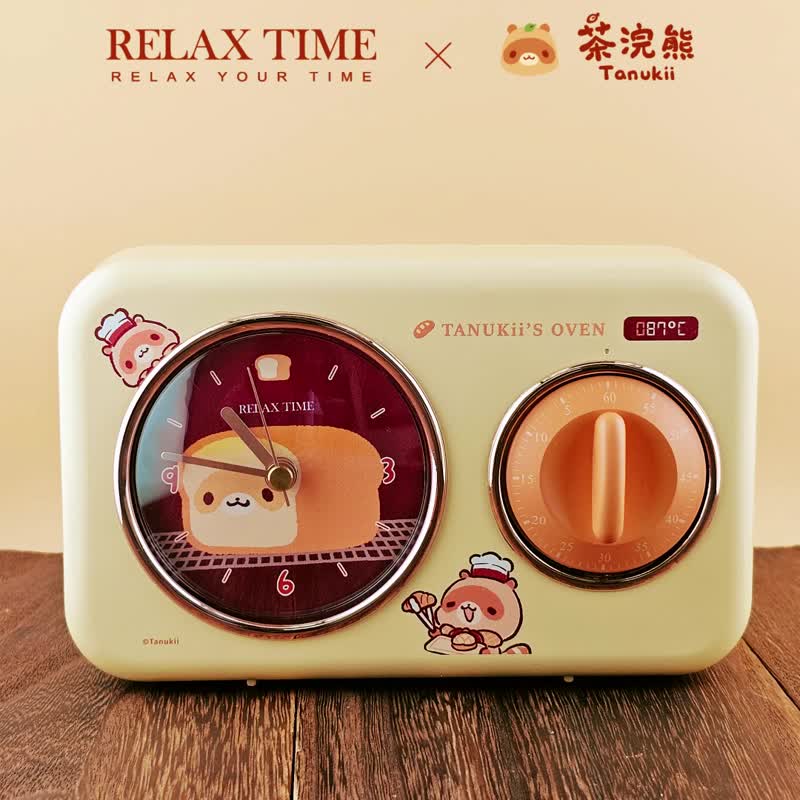 RELAX TIME 茶浣熊聯名 l 美味時光機 烤箱款 (RT-122C-02) - 時鐘/鬧鐘 - 塑膠 咖啡色