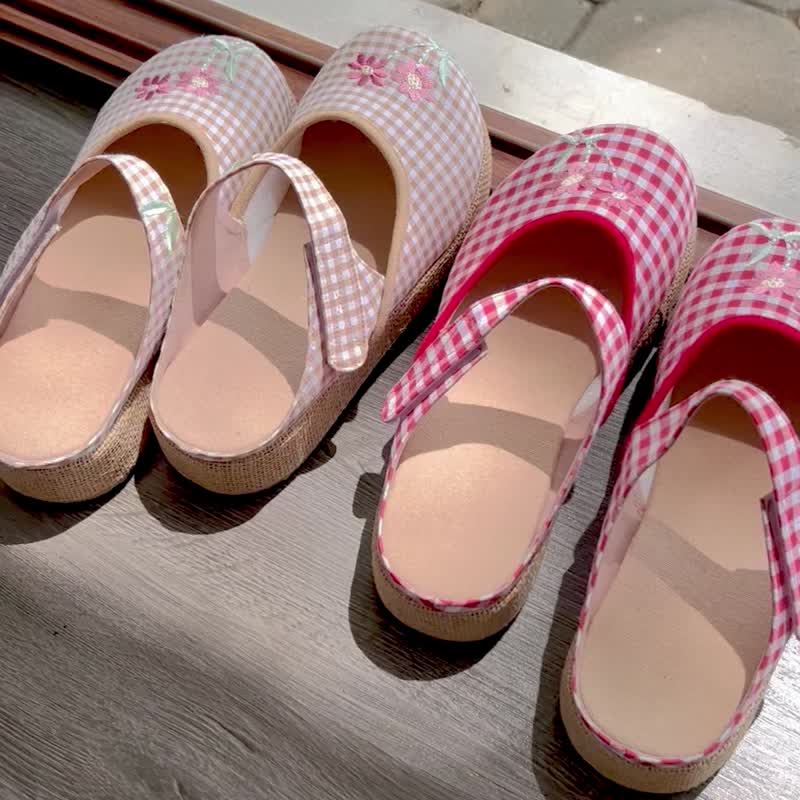 Scott Flower sandals - Handmade - Women's Casual Shoes - Cotton & Hemp Multicolor