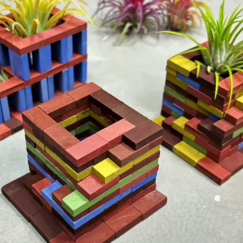 Want to make hand-made colored Cement small bricks with clay materials package - Other - Cement Multicolor