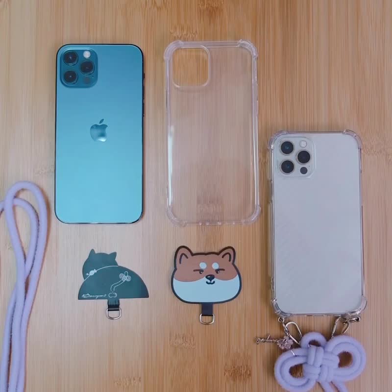 [In-house design | Supports all mobile phone models] Mobile phone lanyard and arrogant Shiba Inu mobile phone clip - เชือก/สายคล้อง - วัสดุกันนำ้ 