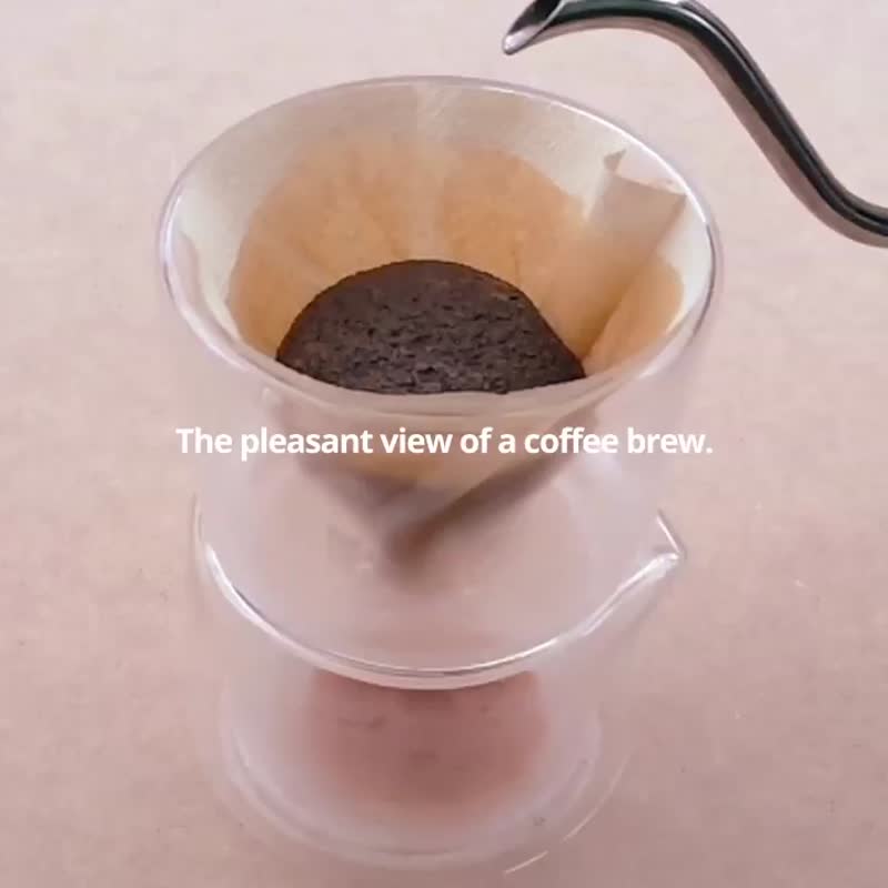 【台湾HMM】職人が手掛けるコーヒ Gaze - Dripper & Pot Set - コーヒードリッパー - ガラス 透明