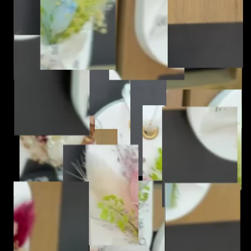 和式永生花小花束擴香石 連精油禮盒套裝 英國梨 白蘭花 薰衣草 - 香氛/精油/擴香 - 植物．花 藍色