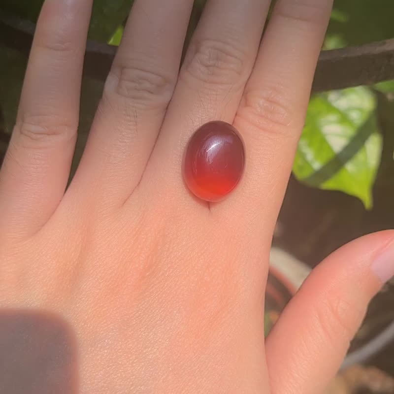 天然紅瑪瑙重 17.65 克拉用於珠寶製作 - 金工/飾品 - 寶石 紅色