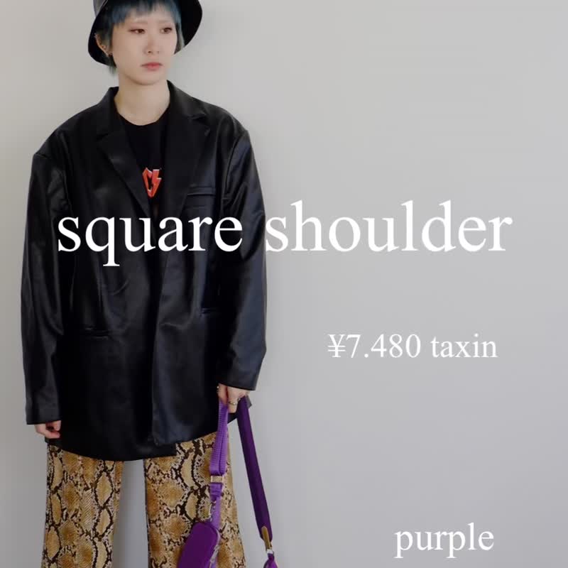 square shoulder(C24001) - 側背包/斜背包 - 聚酯纖維 多色