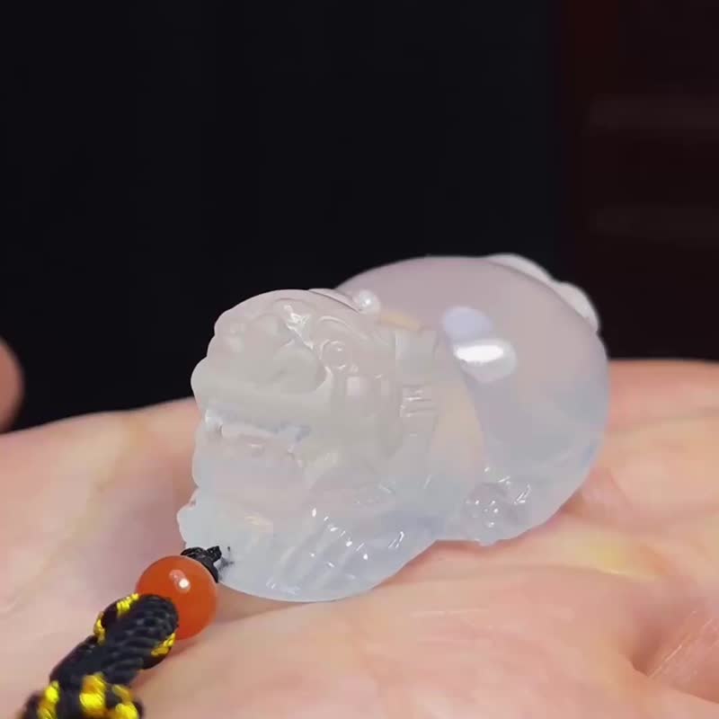 天然白水晶貔貅吊墜 晶體通透 招財闢邪 平安無事 - 吊飾/掛飾 - 水晶 