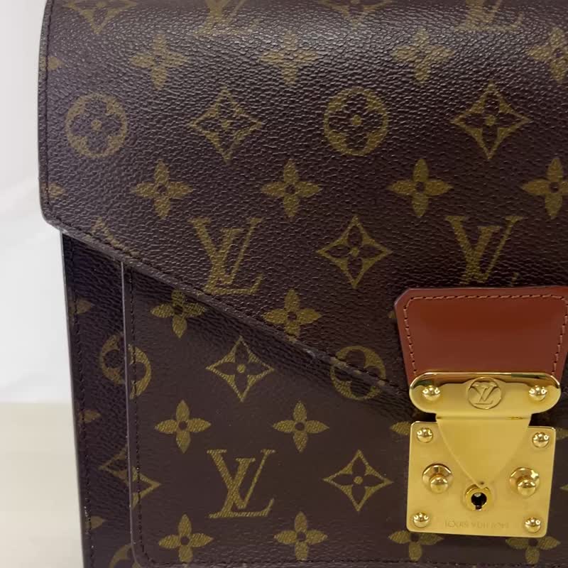 Louis Vuitton ルイヴィトン モンソー モノグラム 2way ハンドバッグ ショルダーバッグ M51185 PVC レザー - 手提包/手提袋 - 真皮 咖啡色