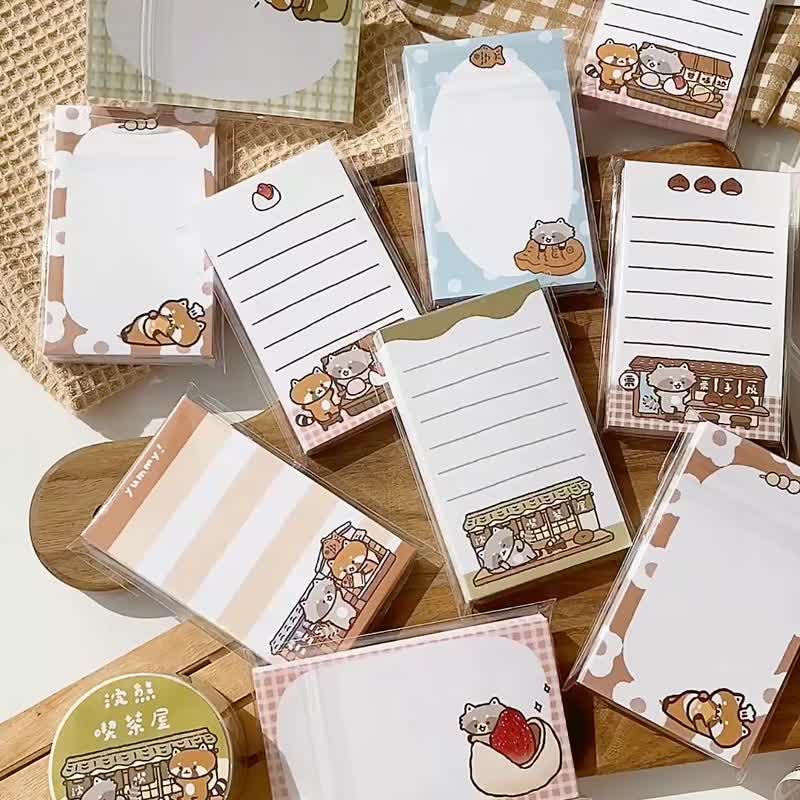 Raccoon Fruit House Tea House Japanese Fruit Collage Card/Small Card/30 pieces/4 types in total - การ์ด/โปสการ์ด - กระดาษ หลากหลายสี