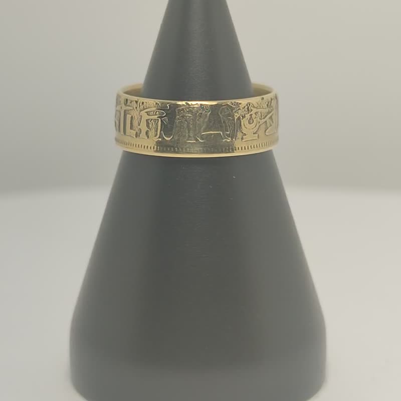 Egypt Coin Ring 0,5 pound 1957-1959 (Replica), Male Egypt Ring,Egyptin Coin Ring - 戒指 - 其他金屬 