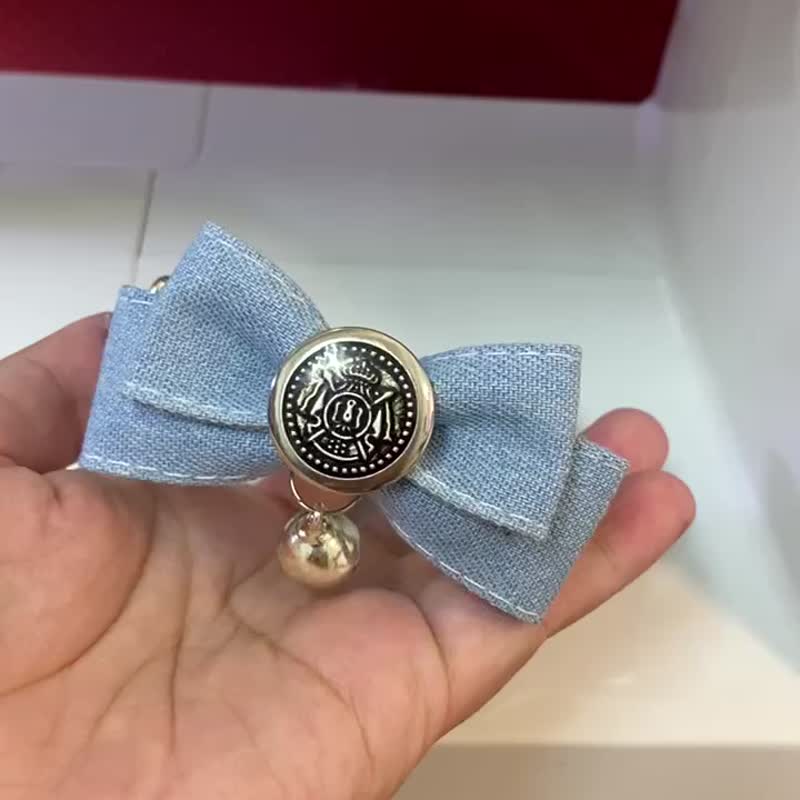 貓咪狗狗兔子鴨子-小型(P-S)-三角巾領巾項圈項鍊 貓咪安全扣牛仔 - 項圈/牽繩 - 其他材質 多色