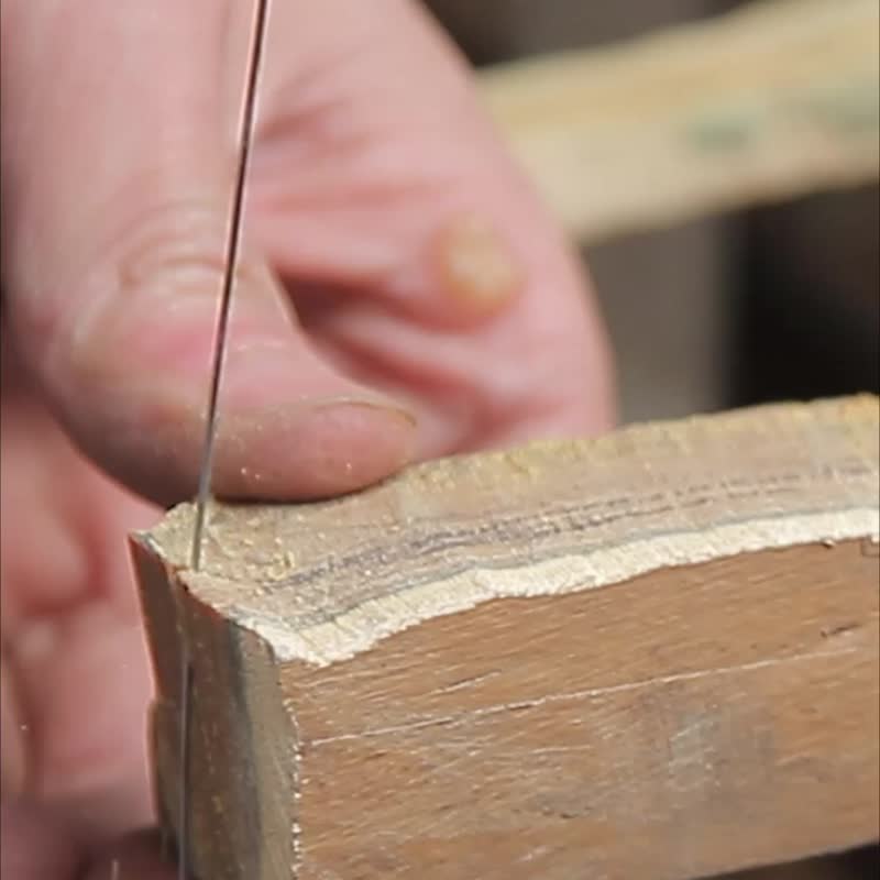 原創新中式高級感酷現代復古風肌理感珍珠綠檀木頭木質扁平發簪子 - 髮夾/髮圈 - 木頭 多色