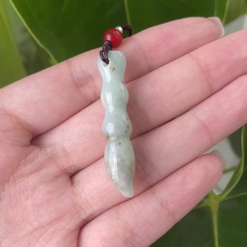 Natural Burmese Jadeite Pendant Necklace Product A - สร้อยคอ - หยก สีเขียว