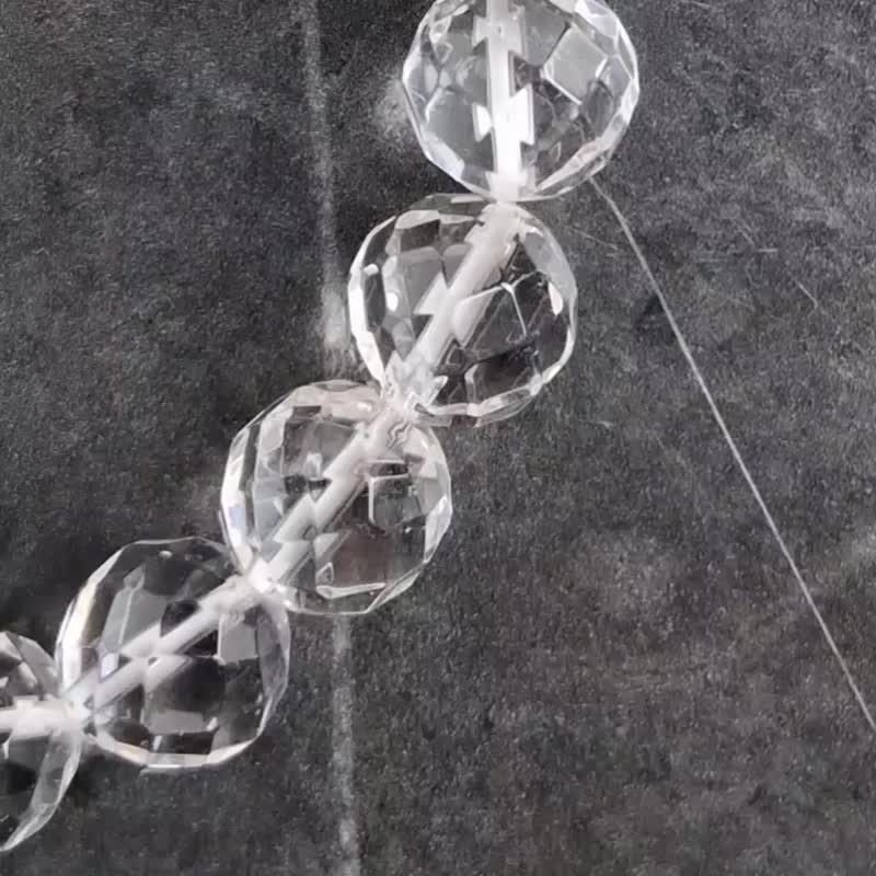 White Crystal Faceted Bracelet - Bracelets - Crystal Transparent