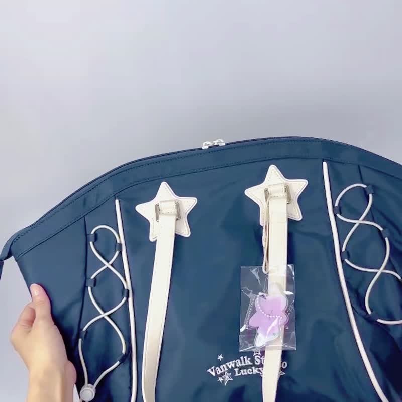 出走Vanwalk 台灣官方-幸運星系列-北國精靈抽繩托特包 - 手提包/手提袋 - 尼龍 多色