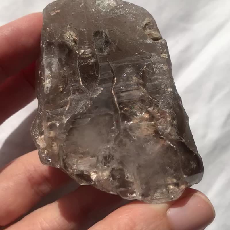巴西天然水晶 茶晶城堡 骨幹水晶  茶水晶 白水晶 亮皮 電路板 - 擺飾/家飾品 - 水晶 銀色