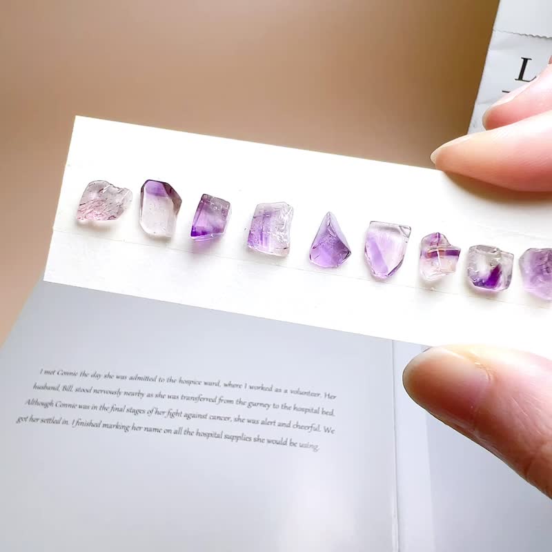 Violet super seven limited-edition Stone earrings of your choice are made of custom-made ultra-high-frequency crystals - ต่างหู - คริสตัล หลากหลายสี