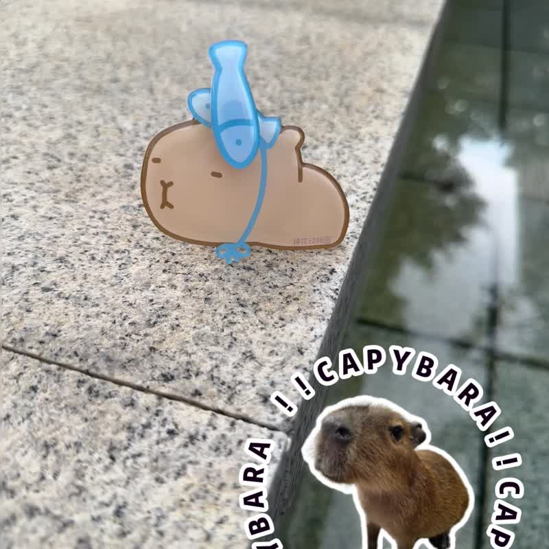 COTTON ZOO Capybara Goof Off Spinning Phone Grip & Epoxy Stand - Phone Accessories - Acrylic Multicolor