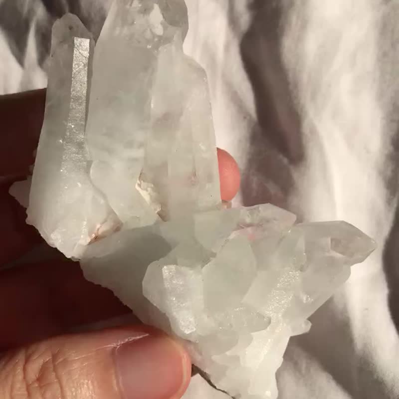 馬達加斯加 翠幽靈 綠幽靈 白水晶簇 水晶柱 天然原石 crystal - 擺飾/家飾品 - 水晶 綠色