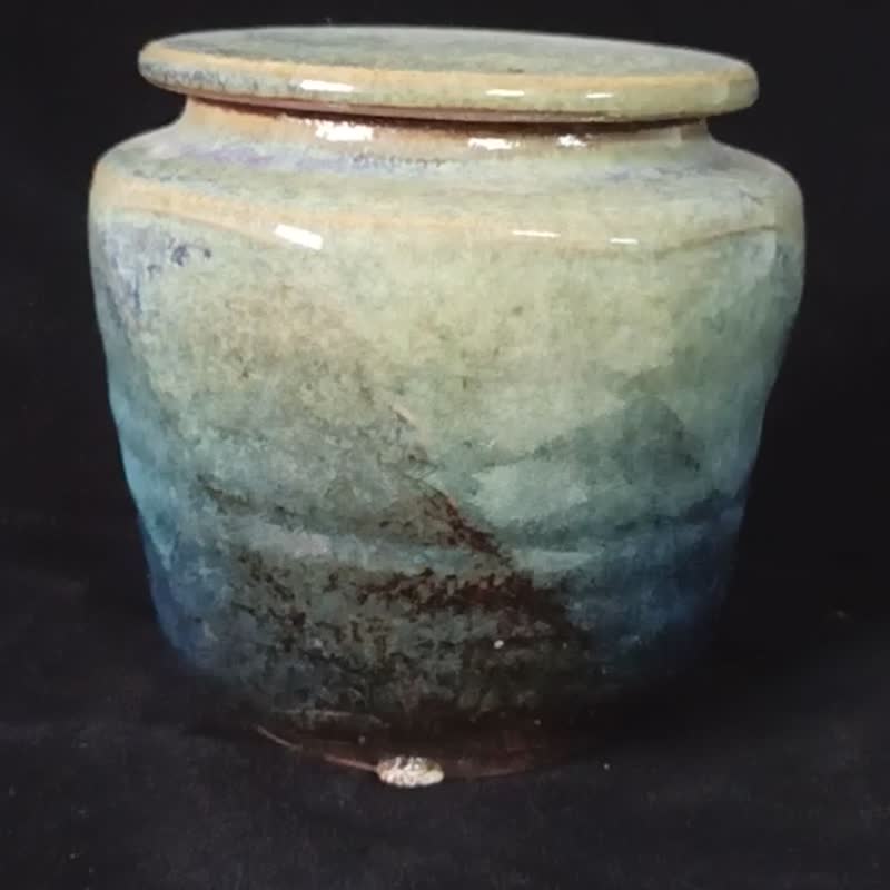 Jun glazed tea warehouse tea jar storage jar earthenware jar - ถ้วย - ดินเผา 