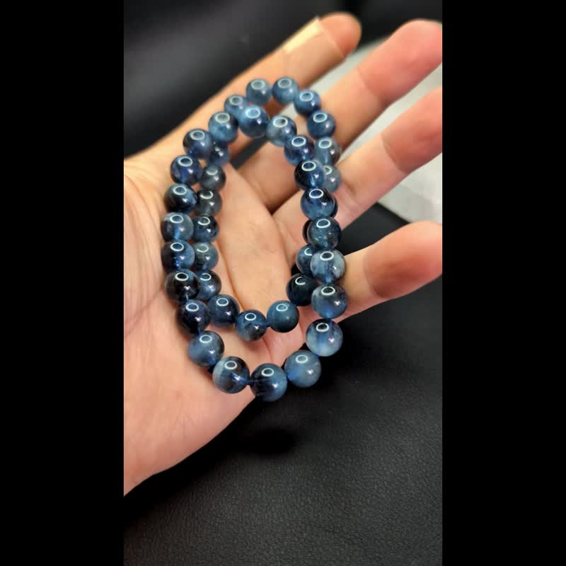 【訂製品】巴西 6-14mm 魔鬼海藍寶 Aquamarine 手串 天然水晶 - 手鍊/手環 - 水晶 藍色