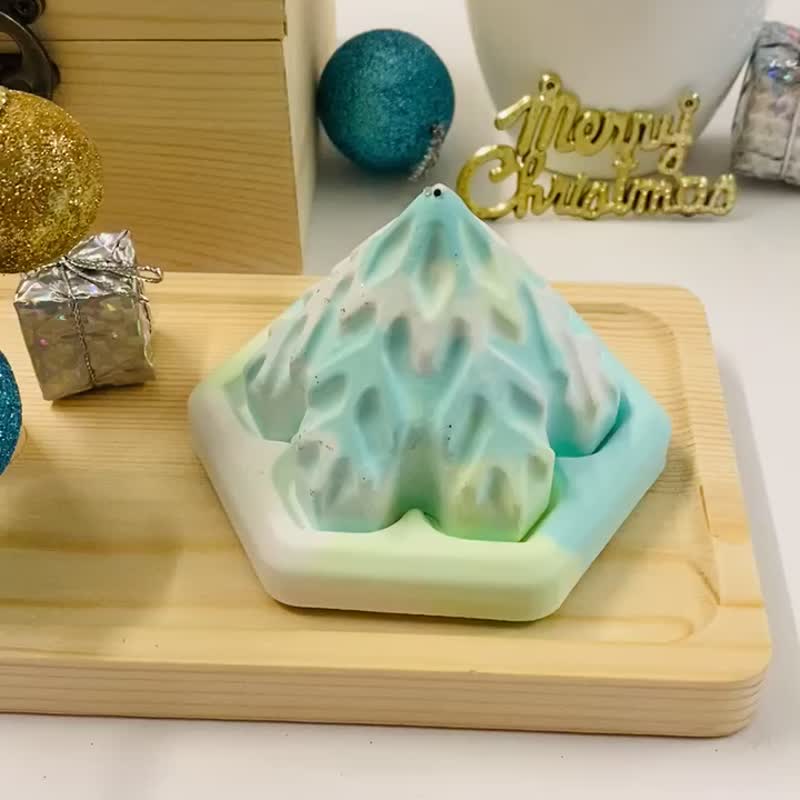 雪花聖誕樹 snow christmas tree aroma stone - 香氛/精油/擴香 - 其他材質 多色