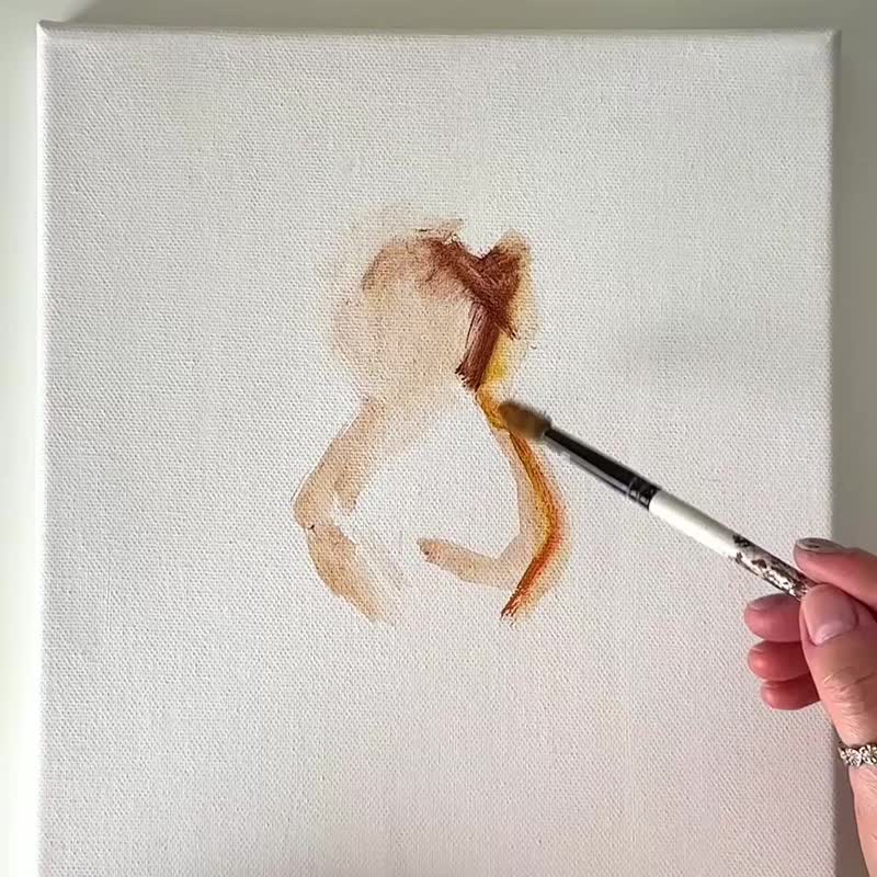 Red squirrel painting, Squirrel nursery room decor, Woodland animals, Forest art - 壁貼/牆壁裝飾 - 棉．麻 黑色