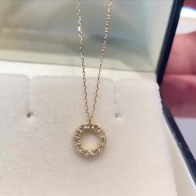Diamond circle neck K18 - Necklaces - Gemstone 