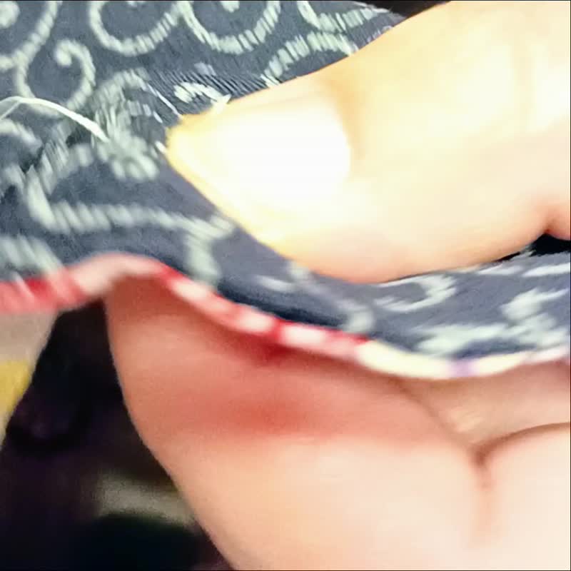 手縫い 唐草模様 巾着袋 着物 和装バッグ 小物入れ 和柄 和風 レトロ - 化妝包/收納袋 - 棉．麻 黑色