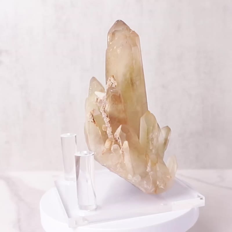 白水晶簇 // 淨化磁場 // 白水晶原礦 贈底座 - 擺飾/家飾品 - 水晶 白色
